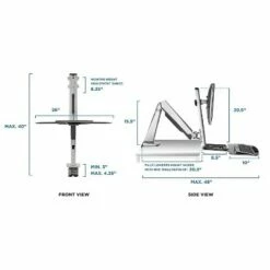 Mount-It! 20" Height Adjustable Standing Desk Mount Silver (MI-7903) -Outlet Desks Store unnamed file 10483