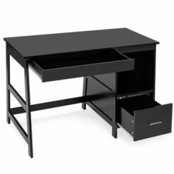 Costway 47.5'' Computer Desk Trestle Desk Writing Study Workstation w/ 2 Drawers -Outlet Desks Store unnamed file 1049