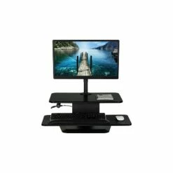 Mount-It! 26.75"W Adjustable Standing Desk Converter w/ Monitor Mount and Keyboard Tray Plastic -Outlet Desks Store unnamed file 10502