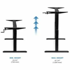 Mount-It! Manual Crank Standing Desk Frame Black (MI-7931) -Outlet Desks Store unnamed file 10506