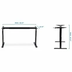 Mount-It! Manual Crank Standing Desk Frame Black (MI-7931) -Outlet Desks Store unnamed file 10507