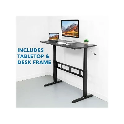 Mount-It! 29" - 48" Adjustable Desk Black (MI-7981) 6 Mount-It! 29" - 48" Adjustable Desk Black (MI-7981) - Image 4