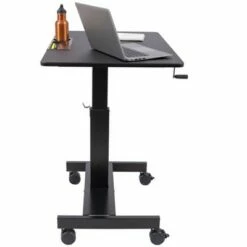 Stand Up Desk Store Crank Adjustable Height Single Column Rolling Mobile Standing Desk -Outlet Desks Store unnamed file 10550