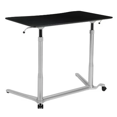 Sit-Down Stand-Up Ergonomic Computer Desk - Riverstone Furniture Cherry 3 Sit-Down Stand-Up Ergonomic Computer Desk - Riverstone Furniture Cherry