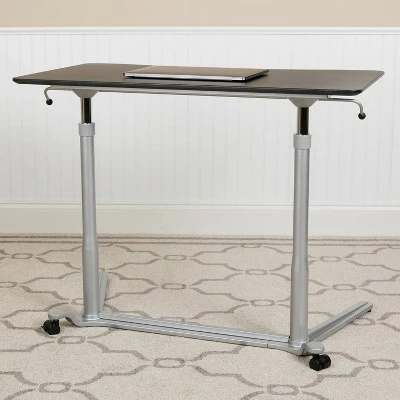 Sit-Down Stand-Up Ergonomic Computer Desk - Riverstone Furniture Cherry 7 Sit-Down Stand-Up Ergonomic Computer Desk - Riverstone Furniture Cherry - Image 5