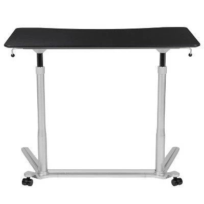 Sit-Down Stand-Up Ergonomic Computer Desk - Riverstone Furniture Cherry 11 Sit-Down Stand-Up Ergonomic Computer Desk - Riverstone Furniture Cherry - Image 9
