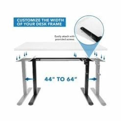 Mount-It! 30"-50"H Adjustable Hand Crank Sit-Stand Desk White/Black (MI-18069)