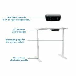 Mount-It! Electric Standing Desk Frame Motorized Stand-Up Desk Height Adjustable Sit-Stand FRAME