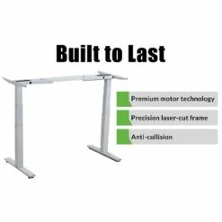 Uncaged Ergonomics RISE UP Electric Adjustable Height Steel Ergonomic Sit Stand Office Desk White -Outlet Desks Store unnamed file 10598