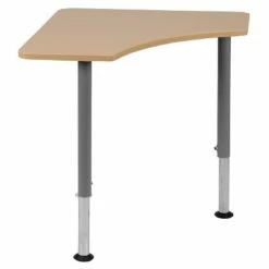 Flash Furniture Triangular Natural Collaborative Student Desk (Adjustable from 22.3" to 34") - Home and Classroom -Outlet Desks Store unnamed file 106