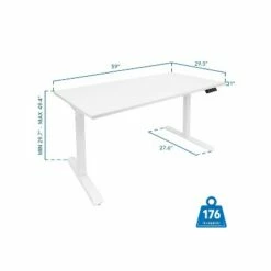 Mount-It! 30"-49"H Adjustable Electric Sit-Stand Desk White (MI-18061) -Outlet Desks Store unnamed file 10606