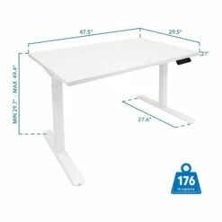 Mount-It! 30"-49"H Adjustable Electric Sit-Stand Desk White (MI-18060) -Outlet Desks Store unnamed file 10610