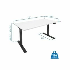 Mount-It! 30"-49"H Adjustable Electric Sit-Stand Desk White/Black (MI-18064) -Outlet Desks Store unnamed file 10615