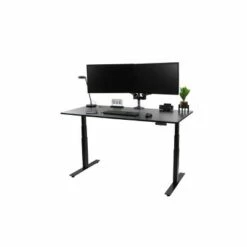 Laminate Top Standing Desk with Metal Legs - StandDesk Black/silver -Outlet Desks Store unnamed file 10653