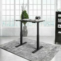 Baron Contemporary Adjustable Office Stand Up Table Small Black - HOMES: Inside + Out
