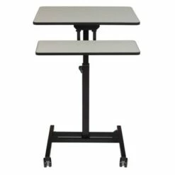Student's Standing Desk Gray with Black Frame - National Public Seating -Outlet Desks Store unnamed file 10699