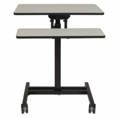 Student's Standing Desk Gray with Black Frame - National Public Seating -Outlet Desks Store unnamed file 10700