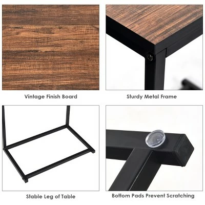 Costway 26'' Laptop Holder Sofa Side End Table C Table Home Office Furniture 10 Costway 26'' Laptop Holder Sofa Side End Table C Table Home Office Furniture - Image 8
