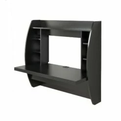 Floating Desk with Storage Black - Prepac
