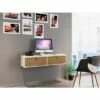42.28" Liberty Floating Office Desk Off White/Cinnamon - Manhattan Comfort 2 42.28" Liberty Floating Office Desk Off White/Cinnamon - Manhattan Comfort -Outlet Desks Store unnamed file 10798