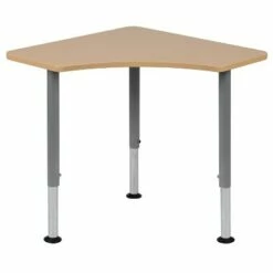 Flash Furniture Triangular Natural Collaborative Student Desk (Adjustable from 22.3" to 34") - Home and Classroom -Outlet Desks Store unnamed file 108