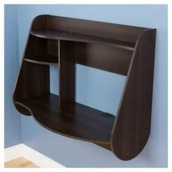 Kurv Floating Desk - Prepac Espresso