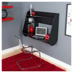 Kurv Floating Desk - Black - Prepac -Outlet Desks Store unnamed file 10833