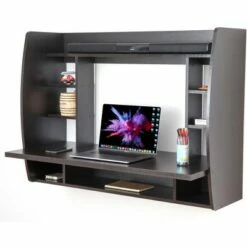 Basicwise Wall Mount Laptop Office Desk with Shelves -Outlet Desks Store unnamed file 10859