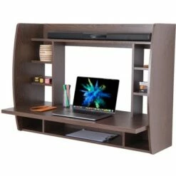 Basicwise Wall Mount Laptop Office Desk with Shelves -Outlet Desks Store unnamed file 10860