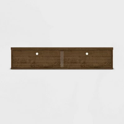 Liberty Floating Office Desk Rustic Brown - Manhattan Comfort 8 Liberty Floating Office Desk Rustic Brown - Manhattan Comfort - Image 6