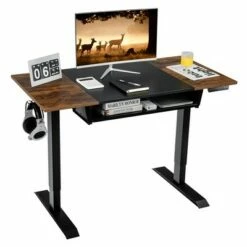 Costway 48'' Electric Sit to Stand Desk Adjustable Workstation w/ Keyboard Tray -Outlet Desks Store unnamed file 1087