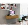 Liberty Floating Office Desk Cinnamon - Manhattan Comfort -Outlet Desks Store unnamed file 10910