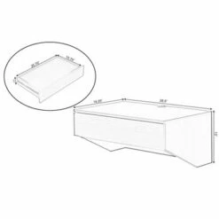 Basicwise Wall Mounted Office Computer Desk with Drawer -Outlet Desks Store unnamed file 10936