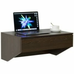 Basicwise Wall Mounted Office Computer Desk with Drawer -Outlet Desks Store unnamed file 10937