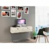 42.28" Liberty Floating Office Desk Off White - Manhattan Comfort -Outlet Desks Store unnamed file 10939