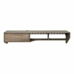 Modern Floating Desk with Drawer - Prepac Drifted Gray -Outlet Desks Store unnamed file 10984