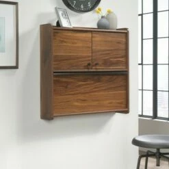Harvey Park Wall Mount Desk Grand Walnut - Sauder