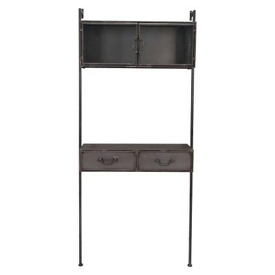 Imperial Wall Desk Distressed Black - ZM Home 2 Imperial Wall Desk Distressed Black - ZM Home