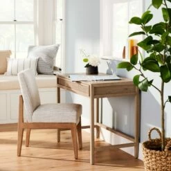 Hearth & Hand W/Magnolia Furniture Wood & Cane Transitional Writing Desk - Hearth & Hand™ with Magnolia Natural