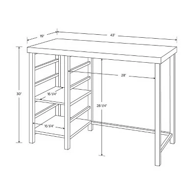 Adjustable Storage Desk Black - Room Essentials™ 5 Adjustable Storage Desk Black - Room Essentials™ - Image 3