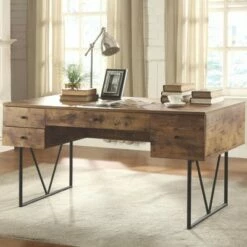 Coaster Home Furniture Barritt 4 Drawer Home Office Writing Desk, Antique Nutmeg 9 Coaster Home Furniture Barritt 4 Drawer Home Office Writing Desk, Antique Nutmeg -Outlet Desks Store unnamed file 11102