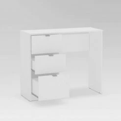 Bristol 3 Drawer Writing Desk White - Chique