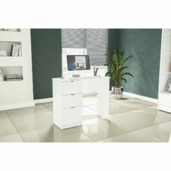 Bristol 3 Drawer Writing Desk White - Chique -Outlet Desks Store unnamed file 11107