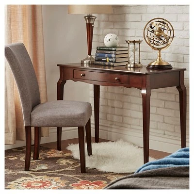 Muriel Wood Writing Desk with Drawers Inspire Q Sky Blue 3 Muriel Wood Writing Desk with Drawers Inspire Q Sky Blue