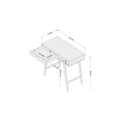 Aurora Writing Desk White - Chique 6 Aurora Writing Desk White - Chique - Image 4