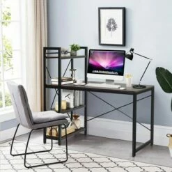 Costway 47.5" Computer Desk Writing Desk Study Table Workstation With 4-Tier Shelves -Outlet Desks Store unnamed file 11154