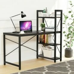 Costway 47.5" Computer Desk Writing Desk Study Table Workstation With 4-Tier Shelves -Outlet Desks Store unnamed file 11156