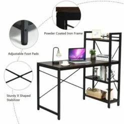 Costway 47.5" Computer Desk Writing Desk Study Table Workstation With 4-Tier Shelves -Outlet Desks Store unnamed file 11157