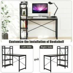 Costway 47.5" Computer Desk Writing Desk Study Table Workstation With 4-Tier Shelves -Outlet Desks Store unnamed file 11158