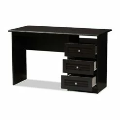 Carine Modern and Contemporary Finished Desk Dark Brown - Baxton Studio